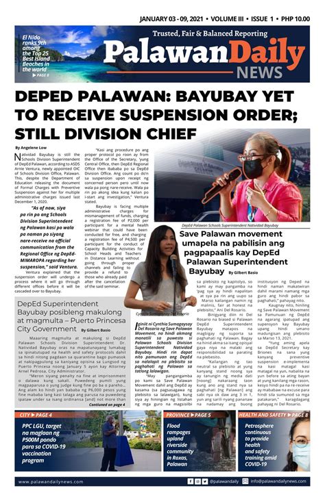 mark bacaltos|Mark Jason Bacaltos, Author at Palawan Daily News.